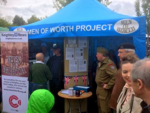 Haworth 1940s May 2017 showing people visiting our stand