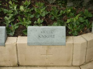 Cecil Knight memorial stone