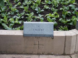 J. E. Smith memorial stone